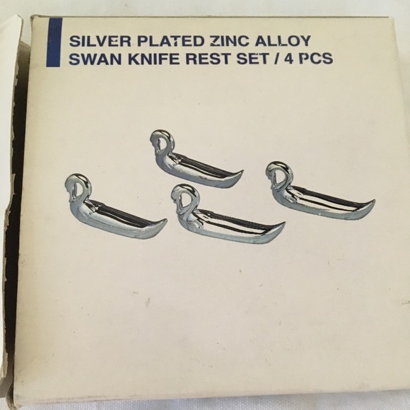 Vintage style Silver Plated Swan Knife Rest -  2 sets of 4 ❤️❤️❤️🌟 - Picture 10 of 10